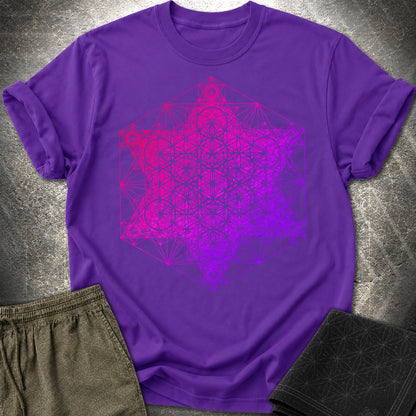 Metatron Fractal Super Structure T-Shirt - Metatron Fractal Super Structure T-Shirt - Purple