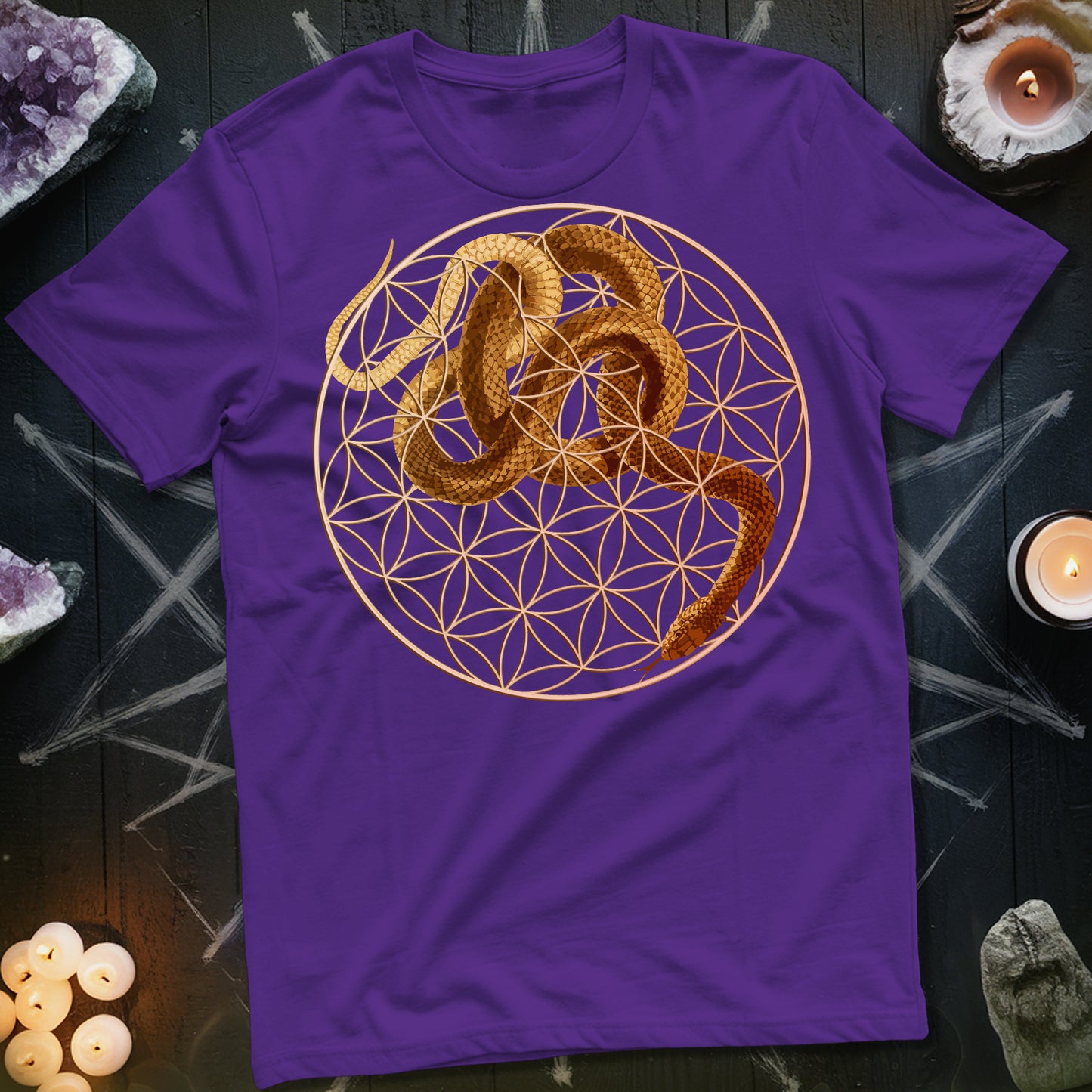 Flower Of Life Snake T-Shirt