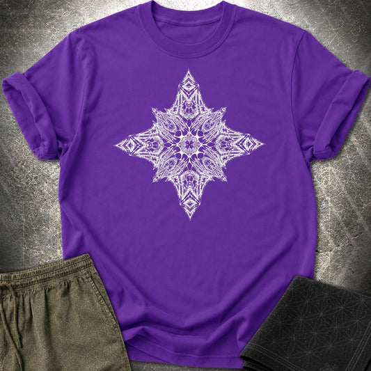 Abstract Symmetry T-Shirt - Abstract Symmetry T-Shirt - Purple