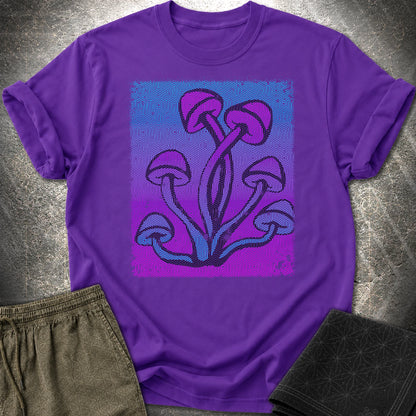 Sacred Mushrooms T-Shirt - Sacred Mushrooms T-Shirt - Purple