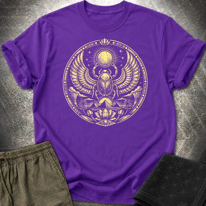 Winged Scarab of the Sun - Winged Scarab of the Sun T-Shirt - Purple