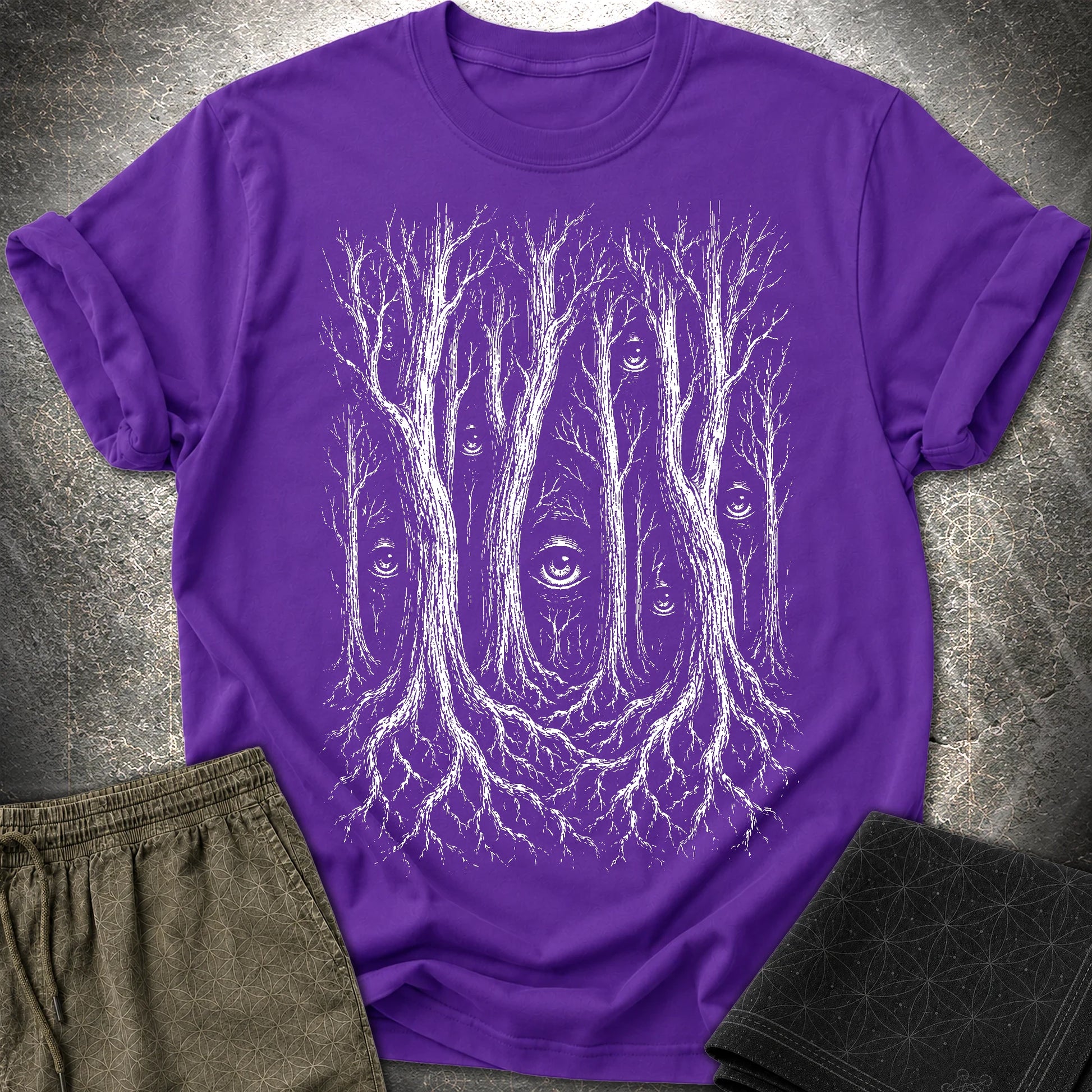 Forest Consciousness Watching - Forest Consciousness Watching T-Shirt - Purple