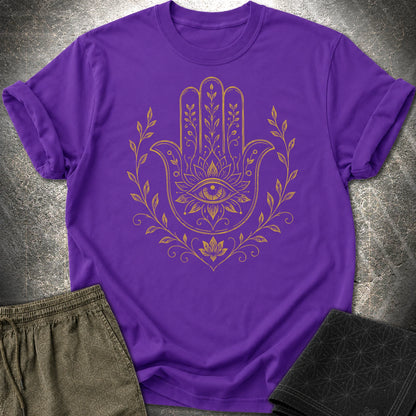 Hamsa Mandala - Hamsa Mandala T-Shirt - Purple