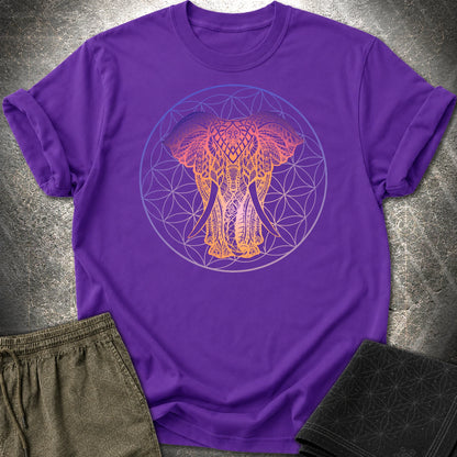 Ganesha Flower Of Life T-Shirt - Ganesha Flower Of Life T-Shirt - Purple