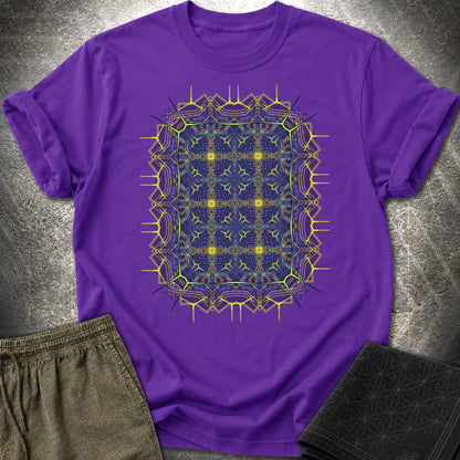 Electric Geometric Matrix - Electric Geometric Matrix T-Shirt - Purple