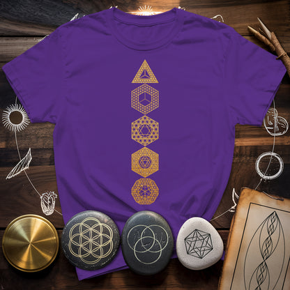 Platonic Solids Sacred Patterns T-Shirt