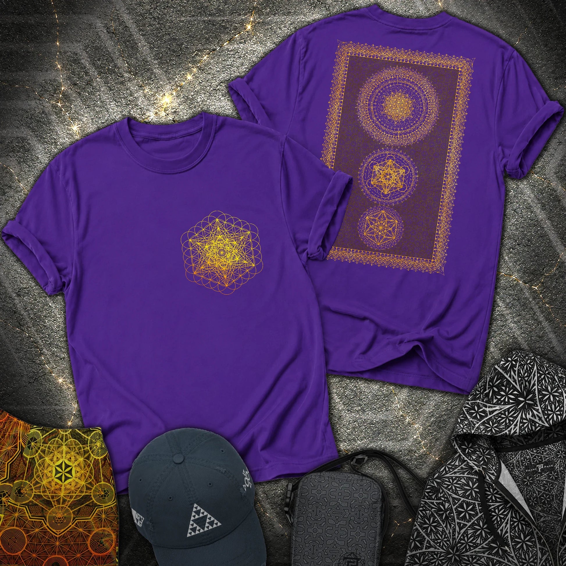 Metatron Artwork 2 Sided T-Shirt - Metatron Artwork 2 Sided T-Shirt - Purple