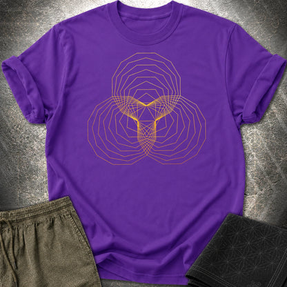 Traid Of Regular Polygons T-Shirt - Traid Of Regular Polygons T-Shirt - Purple