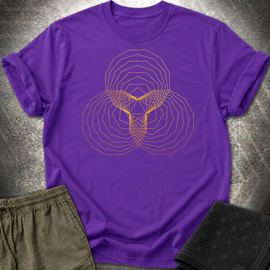 Traid Of Regular Polygons T-Shirt - Traid Of Regular Polygons T-Shirt - Purple