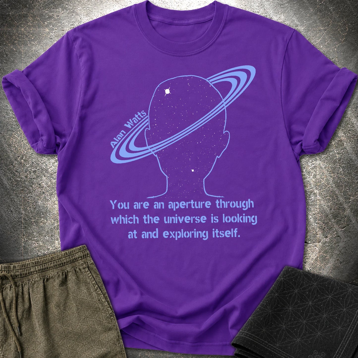 Alan Watts Aperture T-Shirt - Alan Watts Aperture T-Shirt - Purple