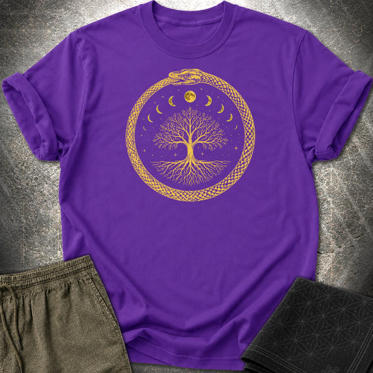 Ouroboros Moon Tree T-Shirt - Ouroboros Moon Tree T-Shirt - Purple