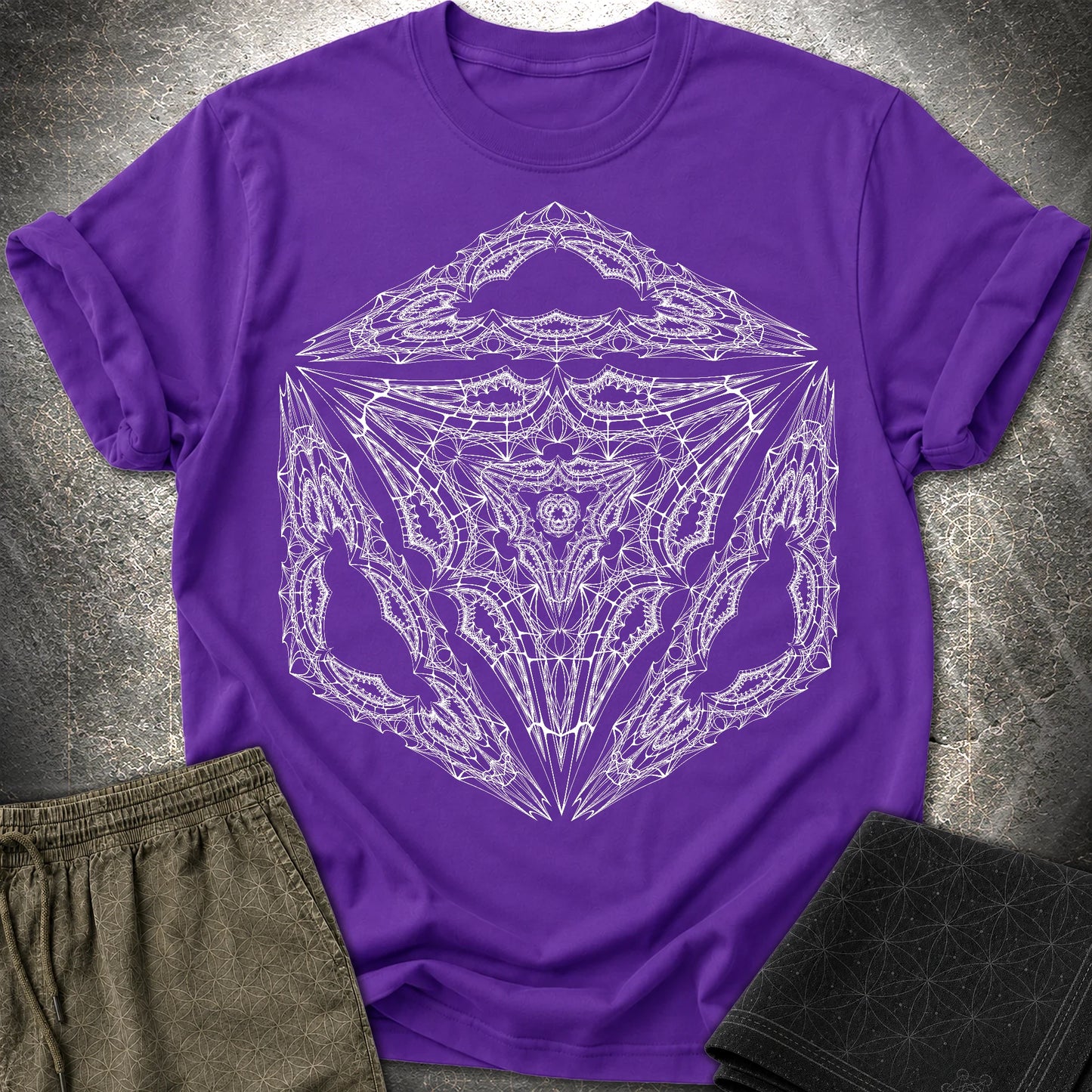 Organic Octahedron T-Shirt - Organic Octahedron T-Shirt - Purple