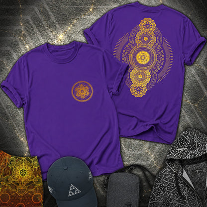Metatron Geometric Universe 2 Sided T-Shirt - Metatron Geometric Universe 2 Sided T-Shirt - Purple