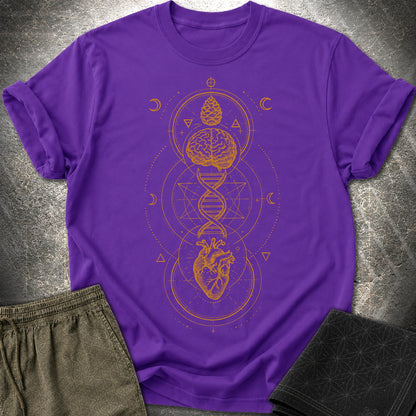 Heart Mind Source in Motion T-Shirt - Heart Mind Source in Motion T-Shirt - Purple