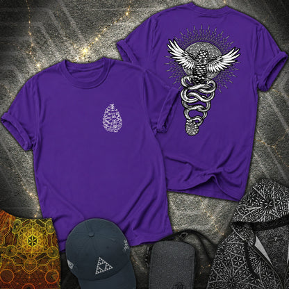 Pineal Gland Awakening 2 Sided T-Shirt - Pineal Gland Awakening 2 Sided T-Shirt - Purple