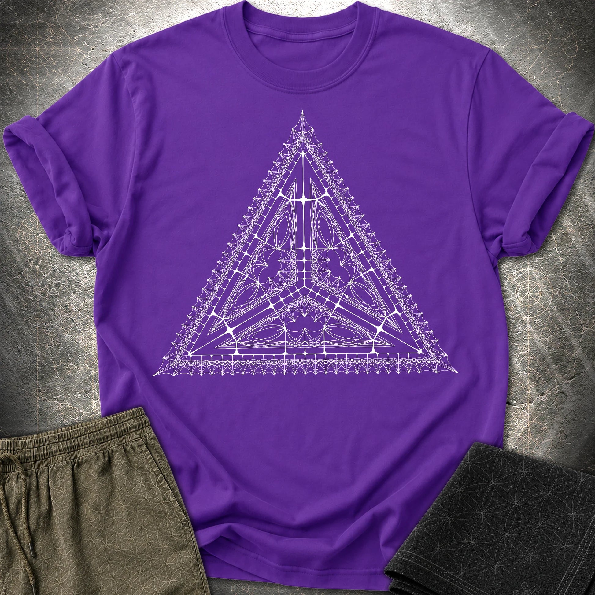 Organic Tetrahedron T-Shirt - Organic Tetrahedron T-Shirt - Purple