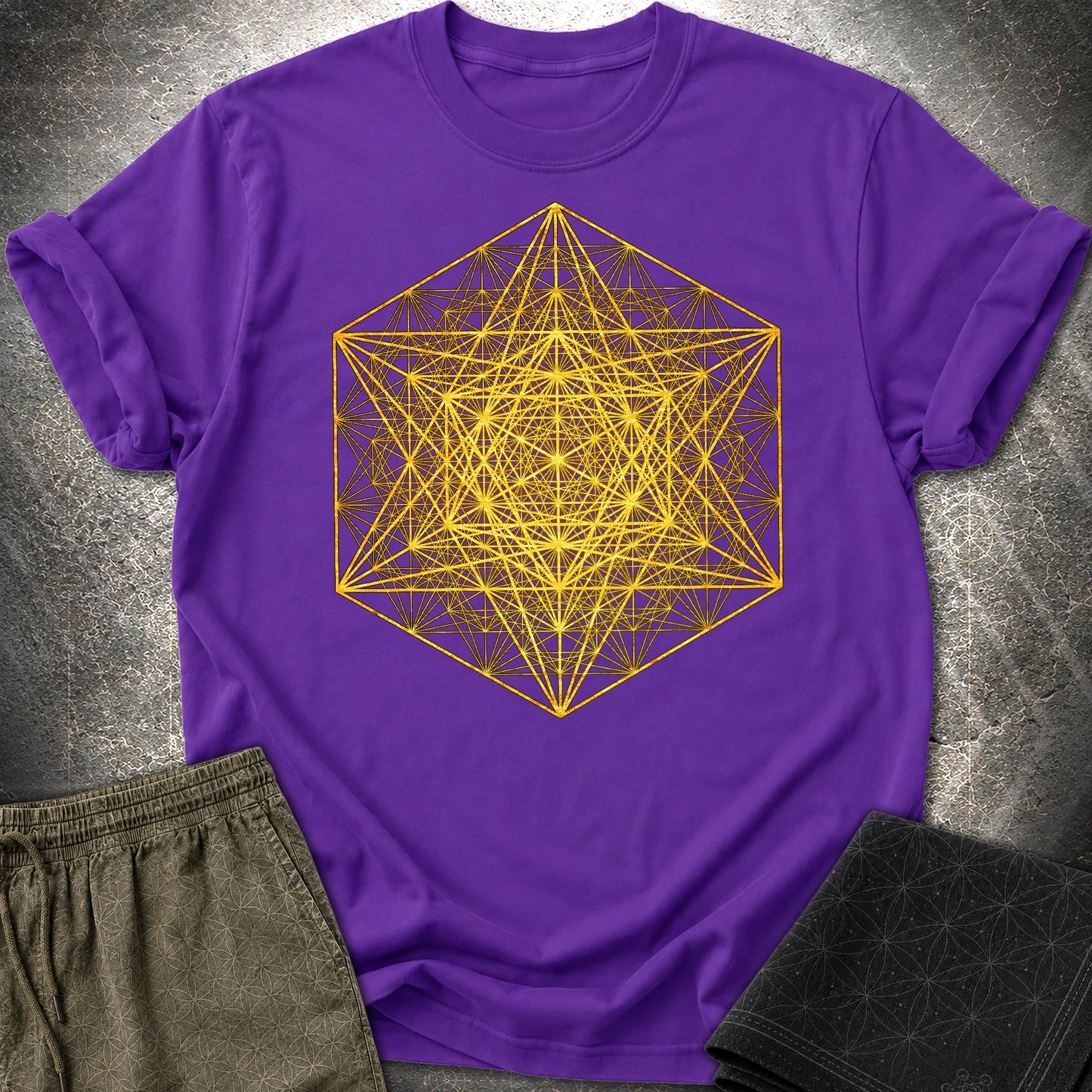 Metatron's Super Cube T-Shirt - Metatron's Super Cube T-Shirt - Purple