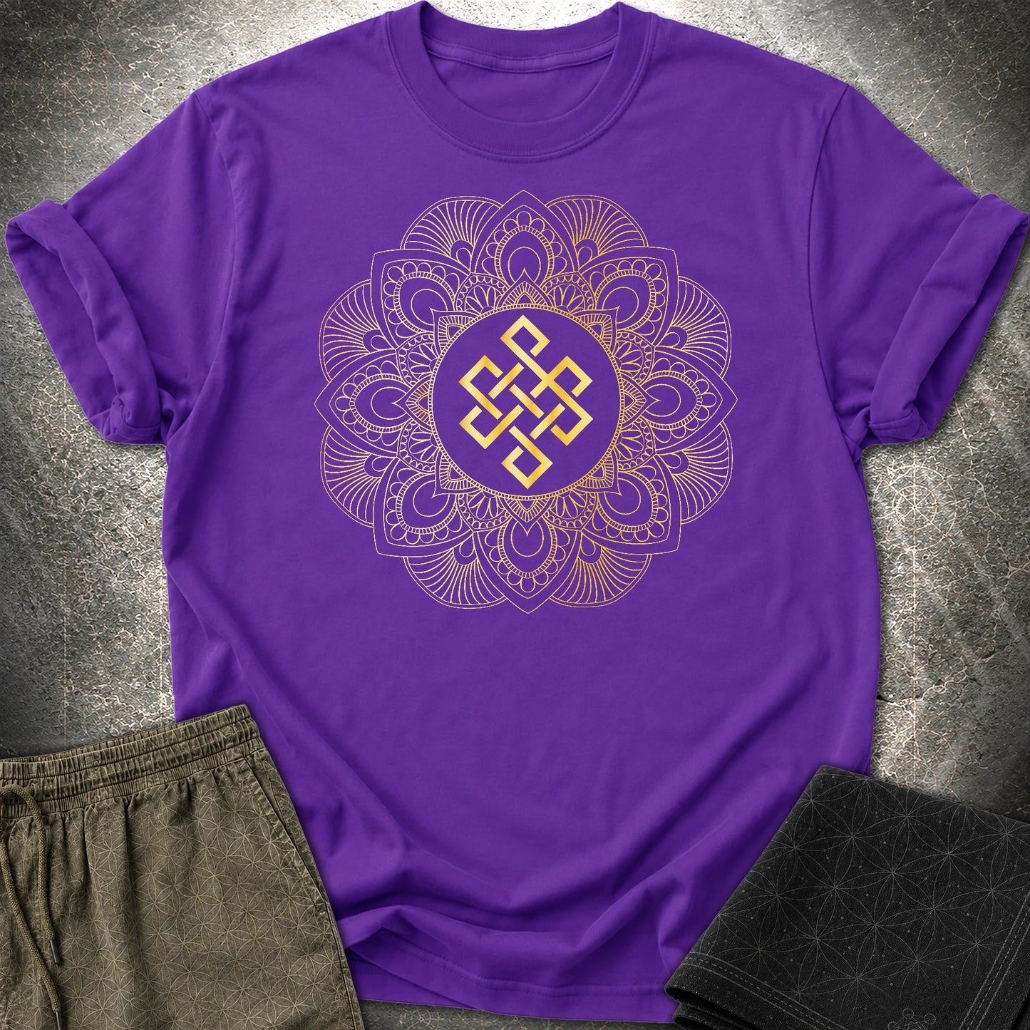Endless Knot Mandala T-Shirt - Endless Knot Mandala T-Shirt - Purple