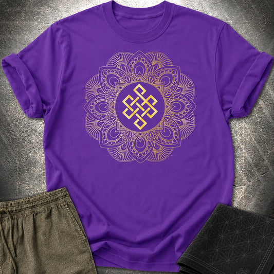 Endless Knot Mandala T-Shirt - Endless Knot Mandala T-Shirt - Purple