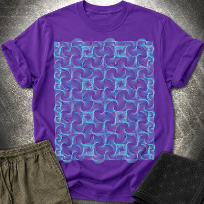 Psychedelic Spiral Optical Illusion Trippy Geometric T-Shirt - Psychedelic Spiral Optical Illusion Trippy Geometric T-Shirt - Purple