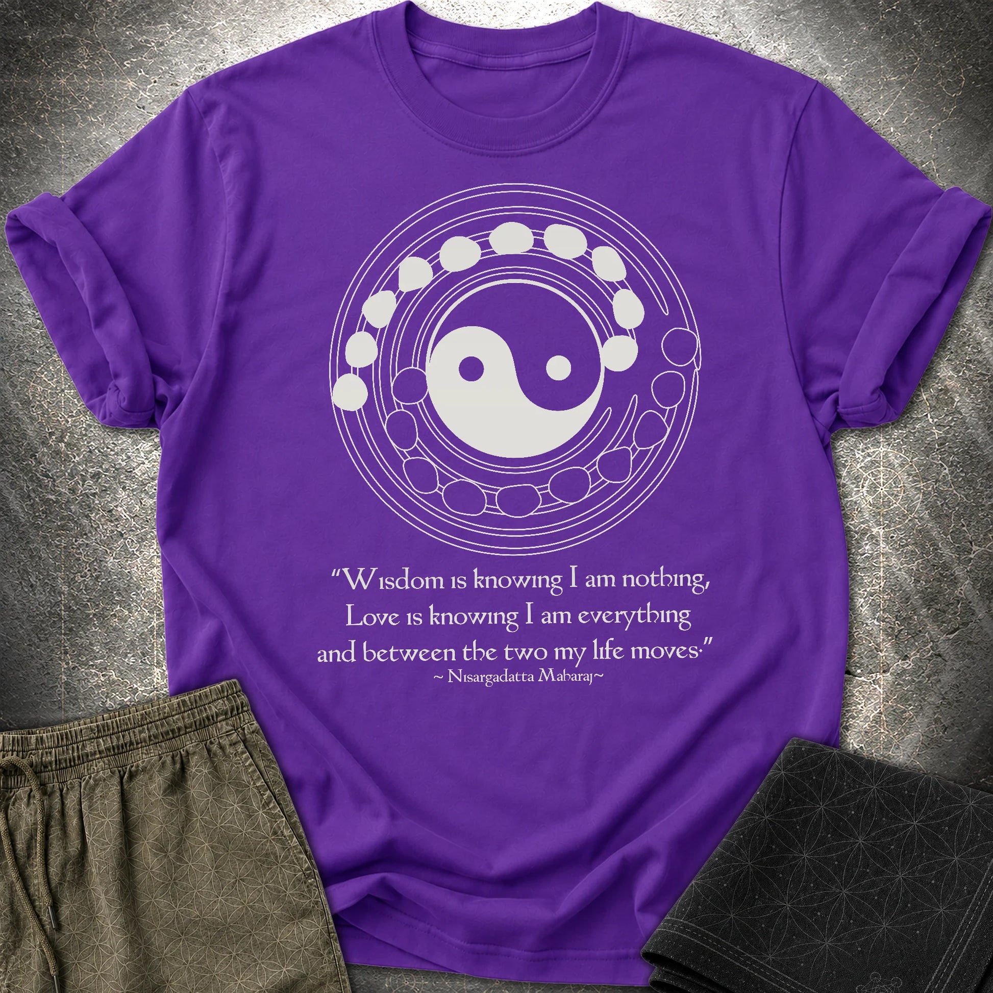 Nisargadatta Maharaj Wisdom T-Shirt - Nisargadatta Maharaj Wisdom T-Shirt - Purple