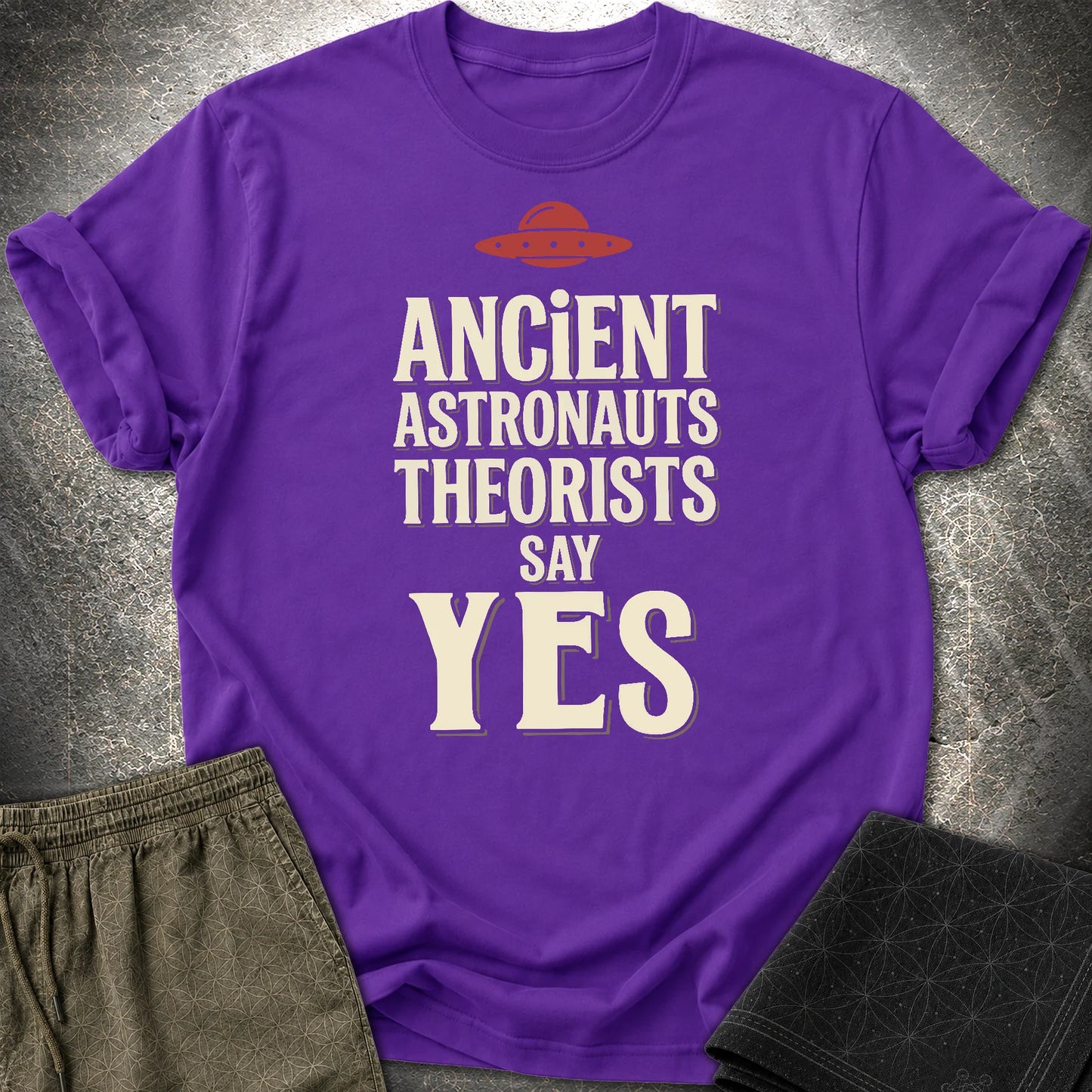 Ancient Astronaut Sey Yes 3 - Ancient Astronaut Sey Yes 3 T-Shirt - Purple