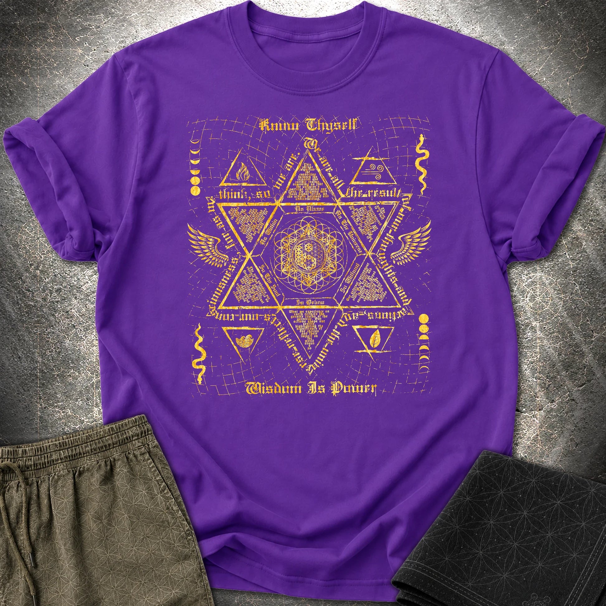 Occult Ancient Wisdom T-Shirt - Occult Ancient Wisdom T-Shirt - Purple