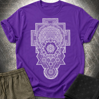 Sacred Geometry Encyclopedia - Sacred Geometry Encyclopedia T-Shirt - Purple