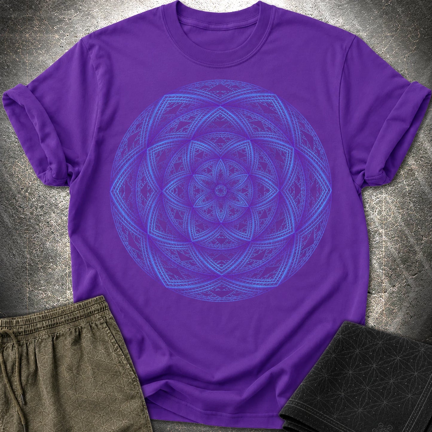 Sierpinski Seed Of Life T-Shirt - Sierpinski Seed Of Life T-Shirt - Purple