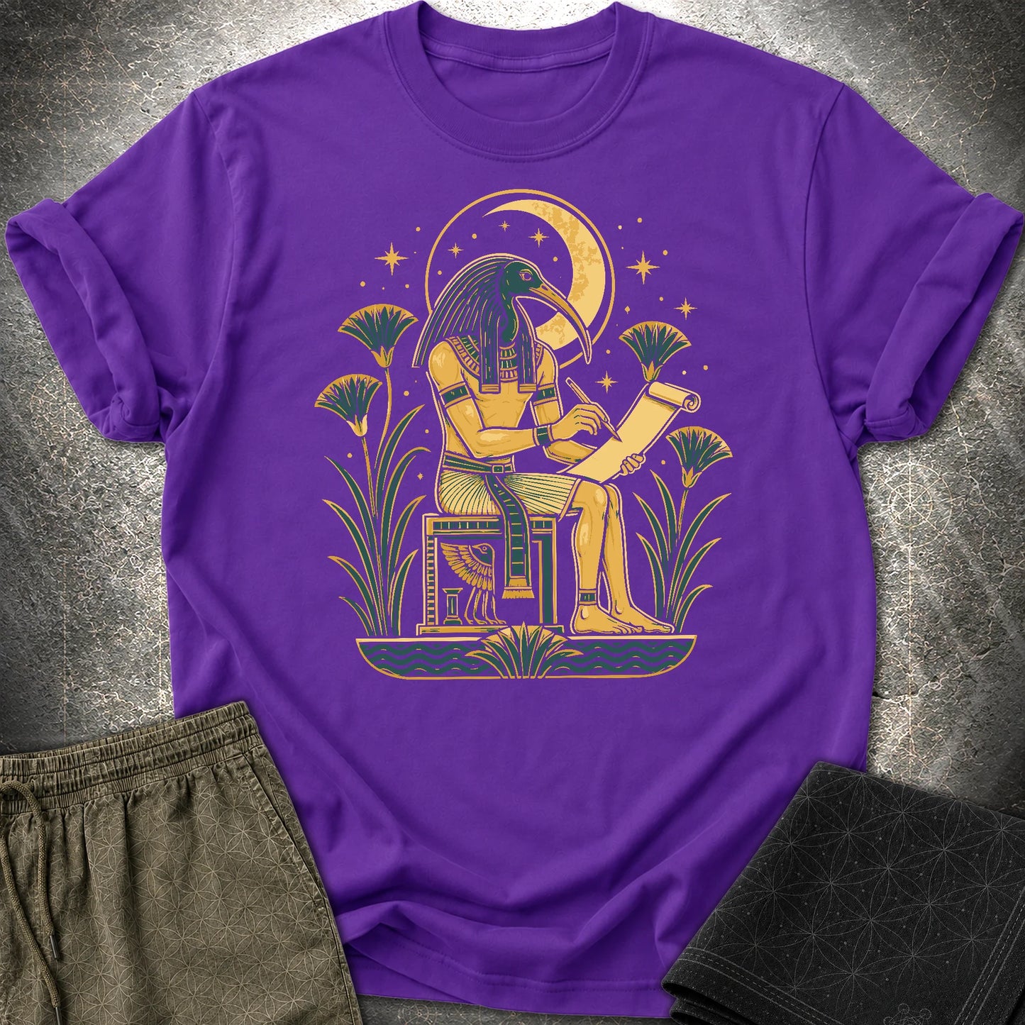 Moonlit Ibis Scribe - Moonlit Ibis Scribe T-Shirt - Purple