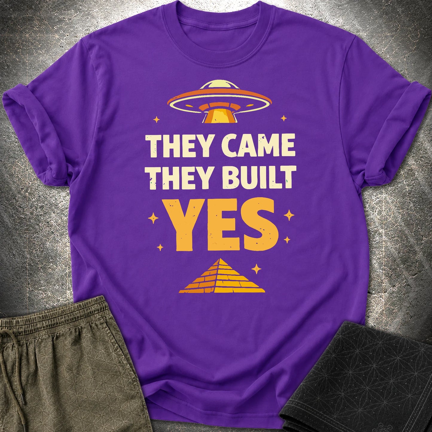 They Came They Built Yes - They Came They Built Yes T-Shirt - Purple