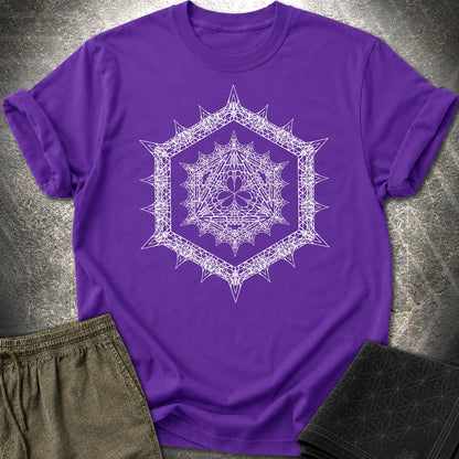 Organic Icosahedron T-Shirt - Organic Icosahedron T-Shirt - Purple