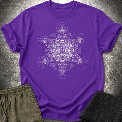 Metatron's Cube Mosaic T-Shirt - Metatron's Cube Mosaic T-Shirt - Purple