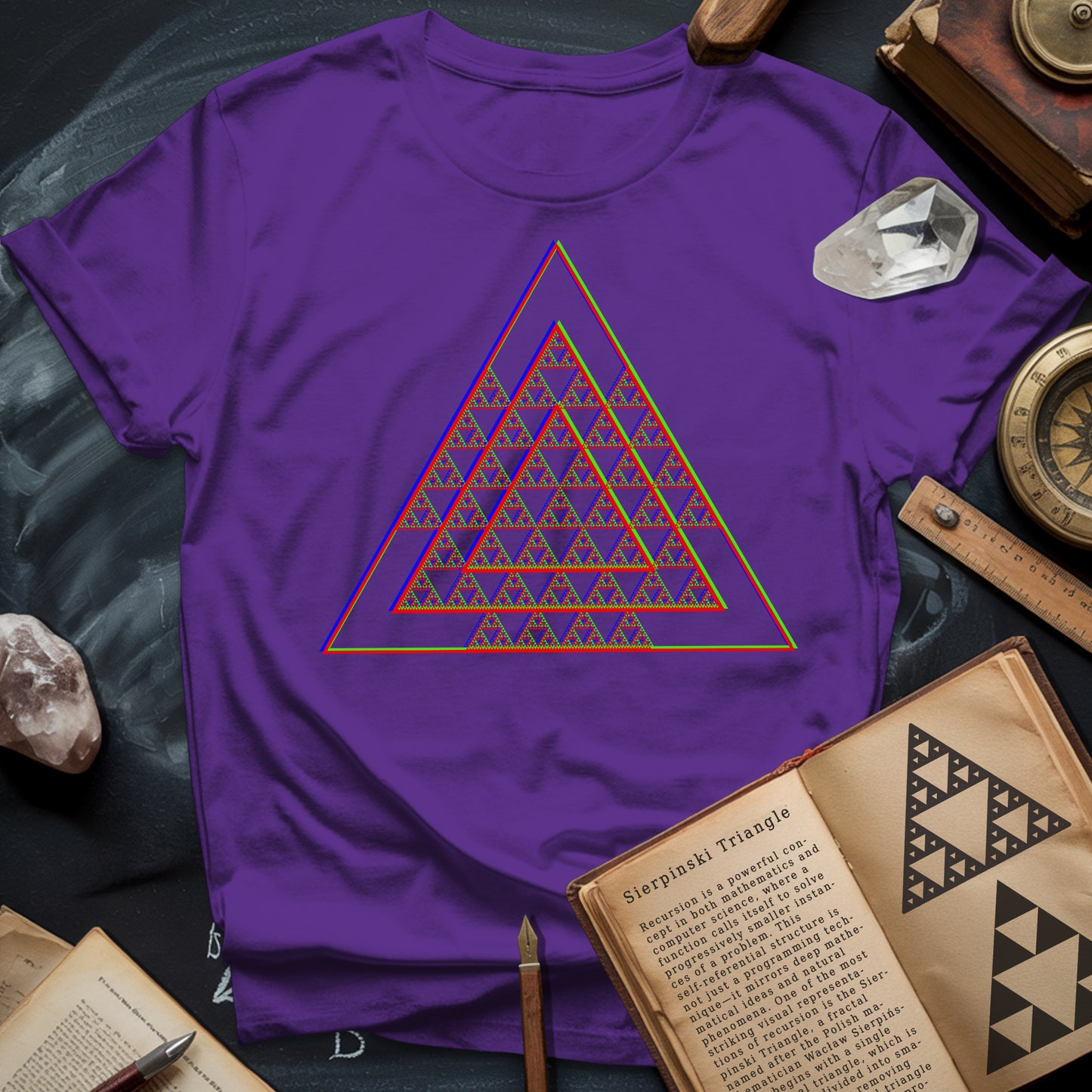 Sierpinski Glitch Triangle T-Shirt