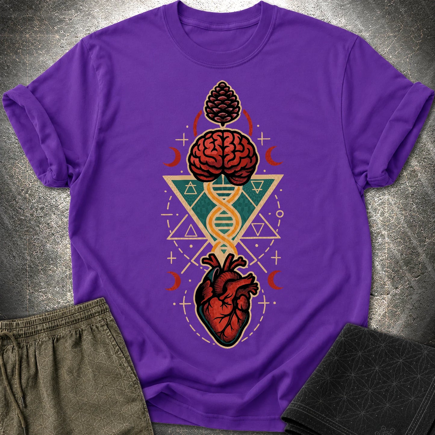 Heart Mind Coherence T-Shirt - Heart Mind Coherence T-Shirt - Purple