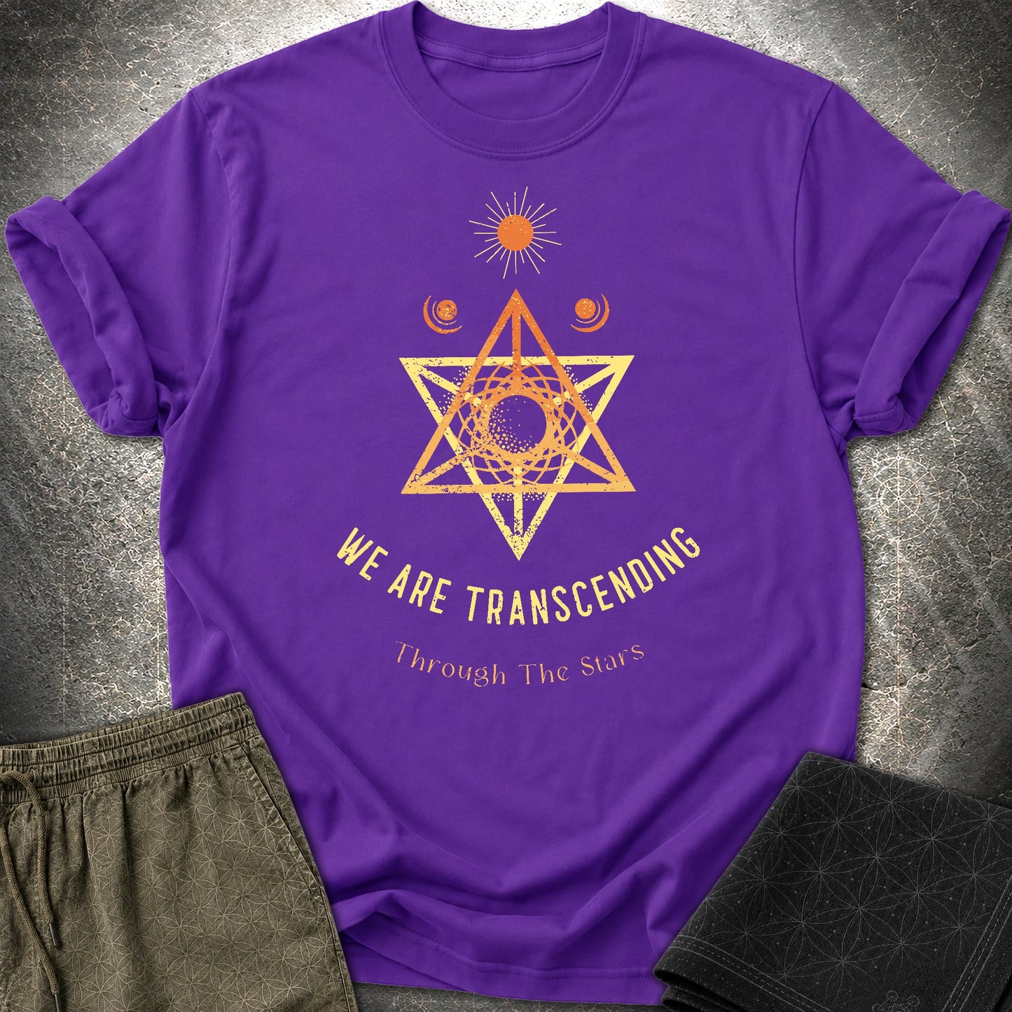 Transcending Through Stars T-Shirt - Transcending Through Stars T-Shirt - Purple