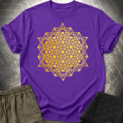 64 Tetrahedron T-Shirt - 64 Tetrahedron T-Shirt - Purple