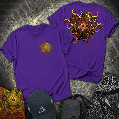 Organic Metatron 2 Sided T-Shirt - Organic Metatron 2 Sided T-Shirt - Purple