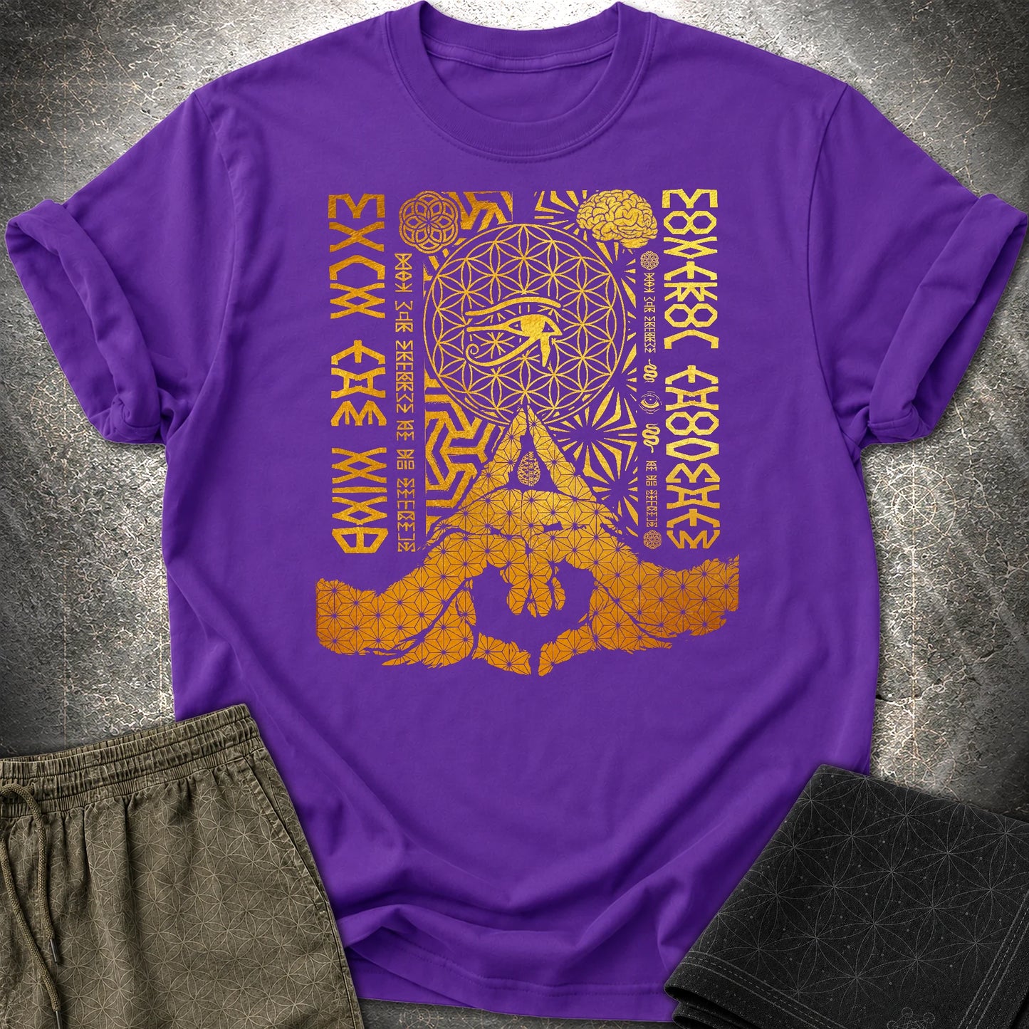 Kalesvara Mudra T-Shirt - Kalesvara Mudra T-Shirt - Purple