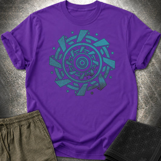 Crop Circle Blue T-Shirt - Crop Circle Blue T-Shirt - Purple