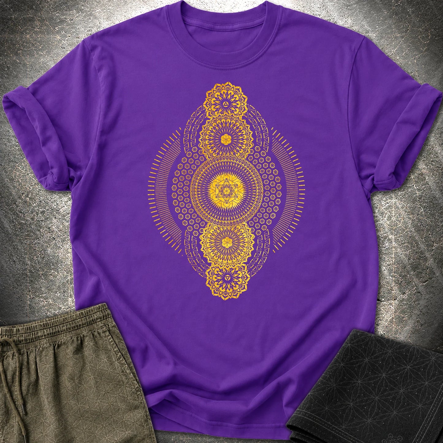 Metatron's Geometric Explosion T-Shirt - Metatron's Geometric Explosion T-Shirt - Purple