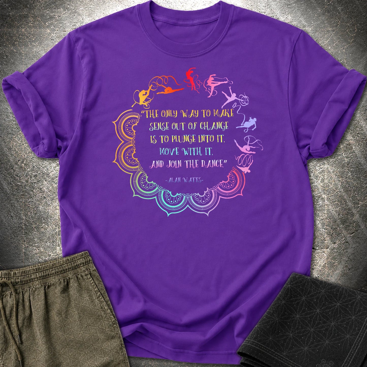 Alan Watts Join The Dance Quote T-Shirt - Alan Watts Join The Dance Quote T-Shirt - Purple