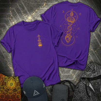 Tools Of The Trade Brain-Heart Coherence 2 Sided T-Shirt - Tools Of The Trade Brain-Heart Coherence 2 Sided T-Shirt - Purple