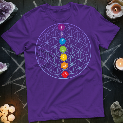 Chakras Flower Of Life T-Shirt