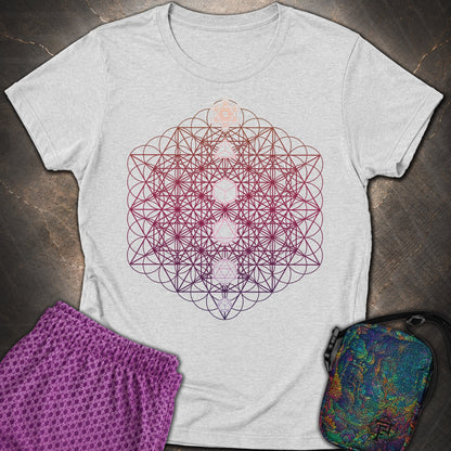 64 Tetrahedron Platonic Solids Metatron Women's T-Shirt