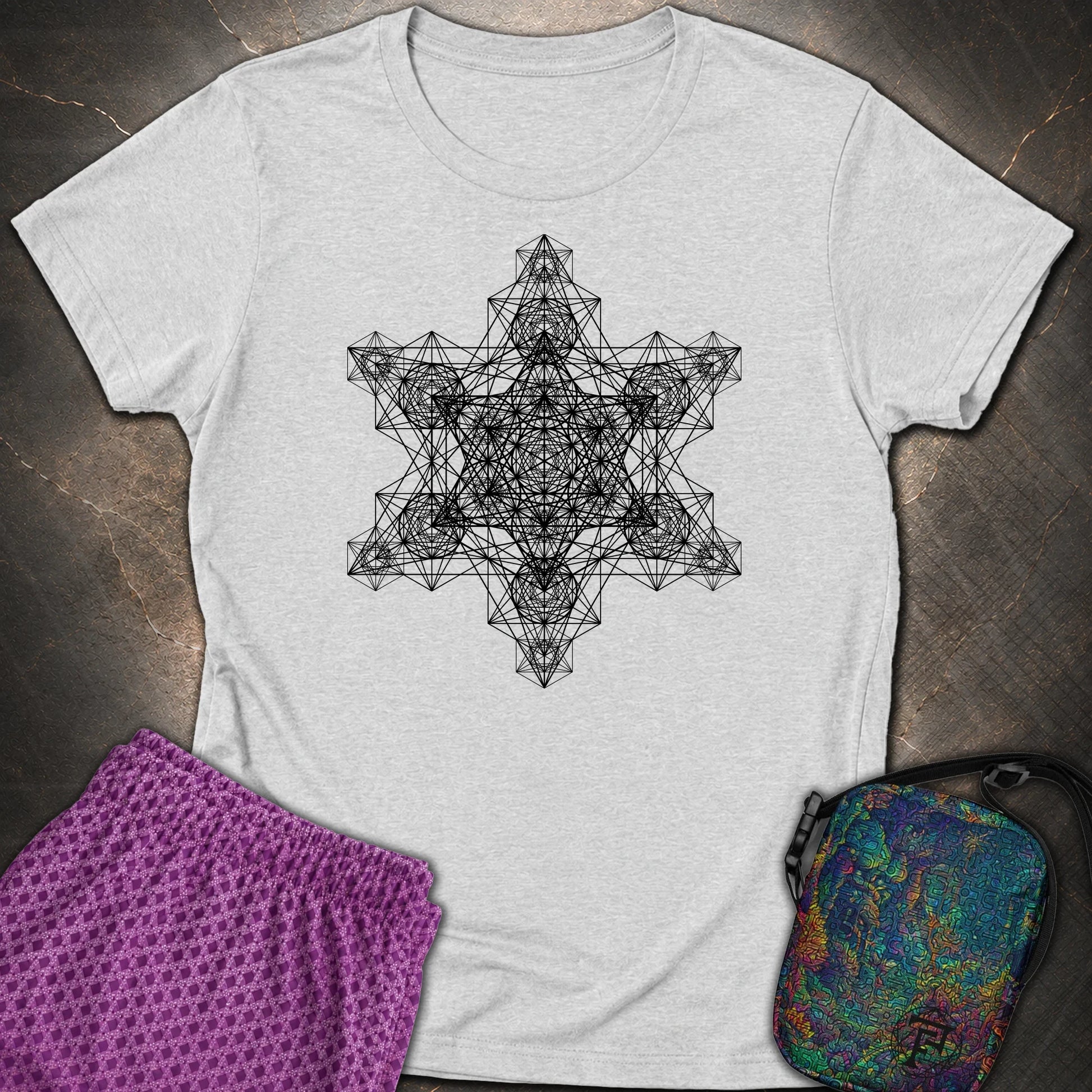 Metatron Fractal Star Women's T-shirt - Metatron Fractal Star Women's T-shirt - RS Sport Grey