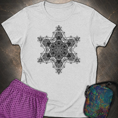 Metatron Fractal Star Women's T-shirt - Metatron Fractal Star Women's T-shirt - RS Sport Grey