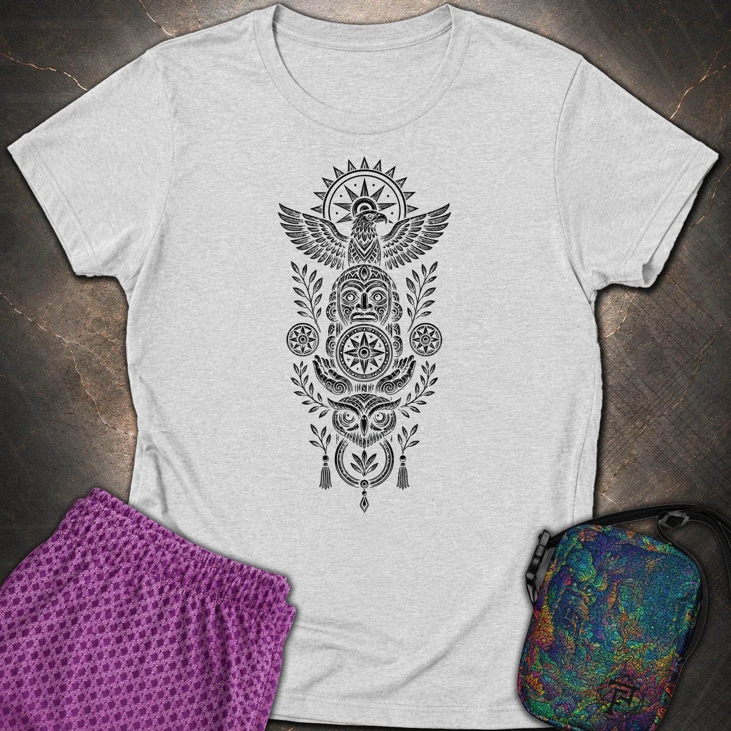 Totem Black - Totem Black Womens T-Shirt - RS Sport Grey