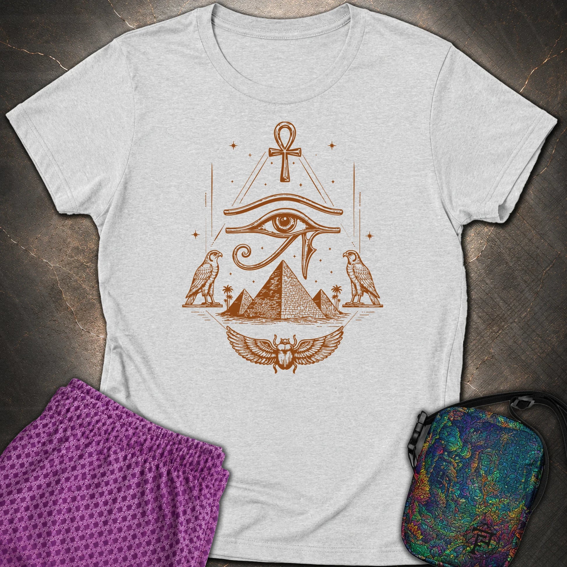 Eye Above the Ancient Pyramids - Eye Above the Ancient Pyramids Womens T-Shirt - RS Sport Grey