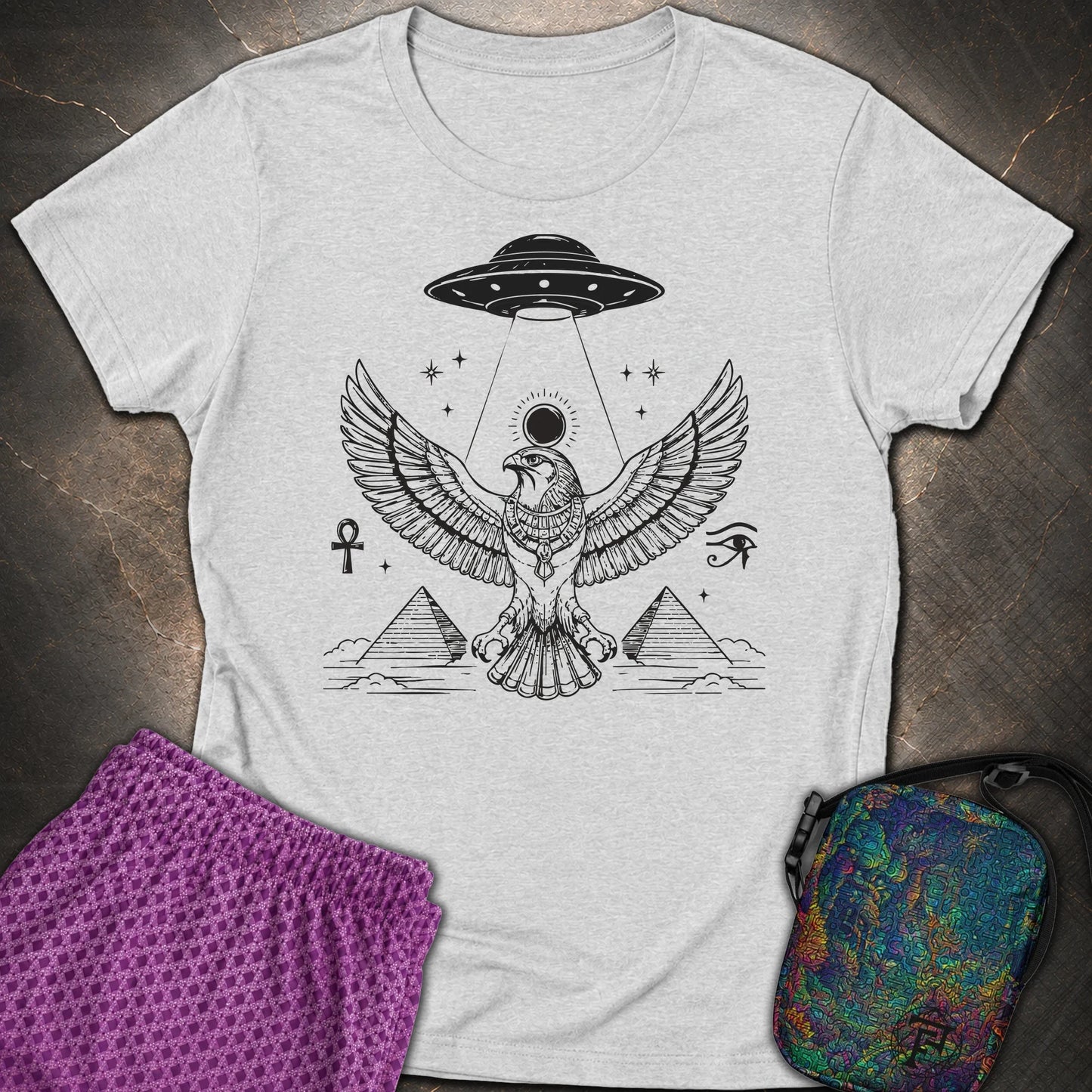 Shadow Falcon Under Alien Light - Shadow Falcon Under Alien Light Womens T-Shirt - RS Sport Grey
